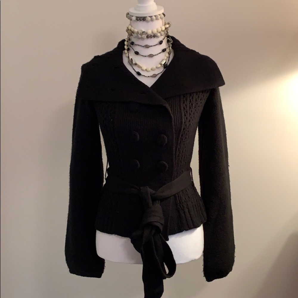 Bcbgeneration Black Double Breasted Cardigan - image 1